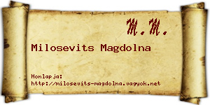 Milosevits Magdolna névjegykártya